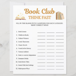 Clube do Livro Jogo Pense Rápido
