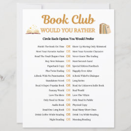 Clube do Livro Jogo 'Você Preferiria'