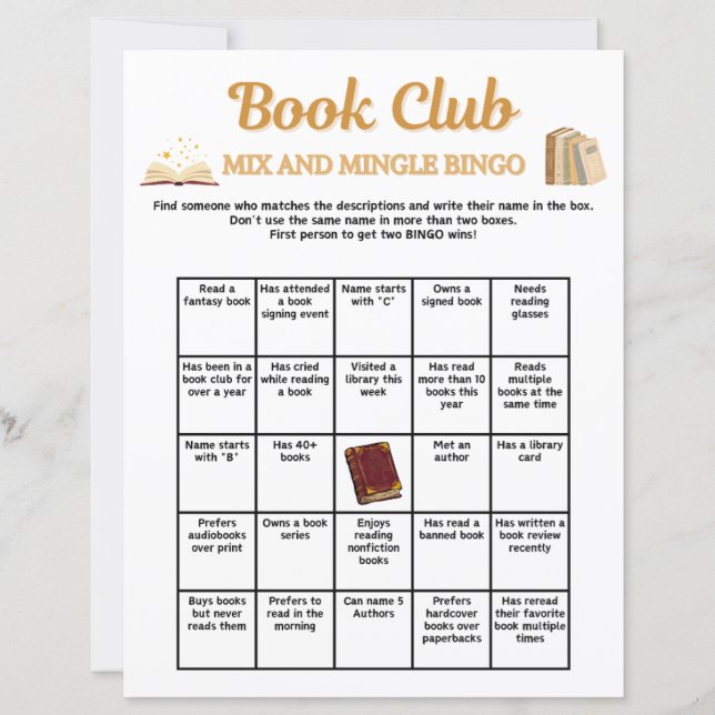 Clube do Livro Misto e Bingo de Confraternização (Frente)