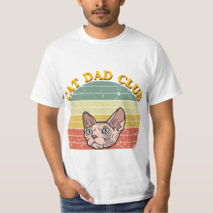 Clube do Pai de Gato Camiseta Vintage Sphynx Gato 