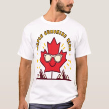 Clube Maple Sunshine Canadá Camiseta de Verão Fofa
