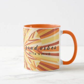Clube Retro dos Anos 1970 Sunburst Caneca Monogram