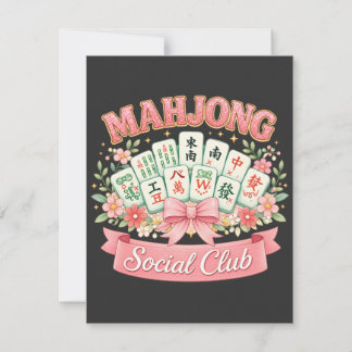 Clube Social de Mahjong Laço Floral Rosa