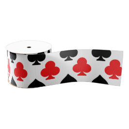 Clubs and Spades Casino Playing Cards Ribbon