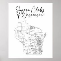 Clubs de Alicerce do Wisconsin Poster