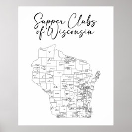Clubs de Alicerce do Wisconsin Poster