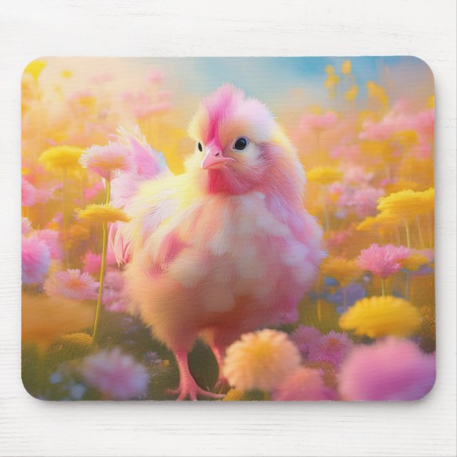 Cluckin' Cute: The Pink Chicken Mousepad (Frente)