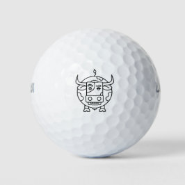 Clueless Bull Art Golf Balls (Set of 3)