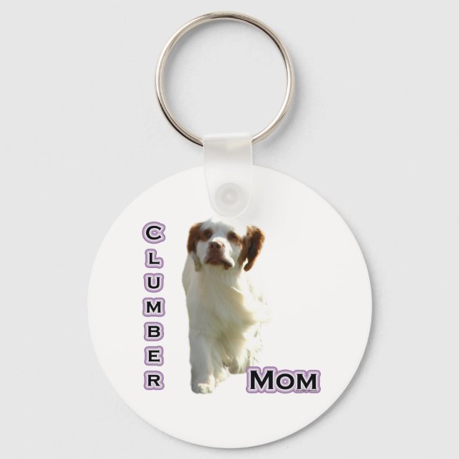 Clumber Spaniel Mãe 4 - Chaveiro (Frente)