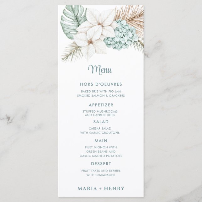 Coastal Beach Christmas Menu (Frente)