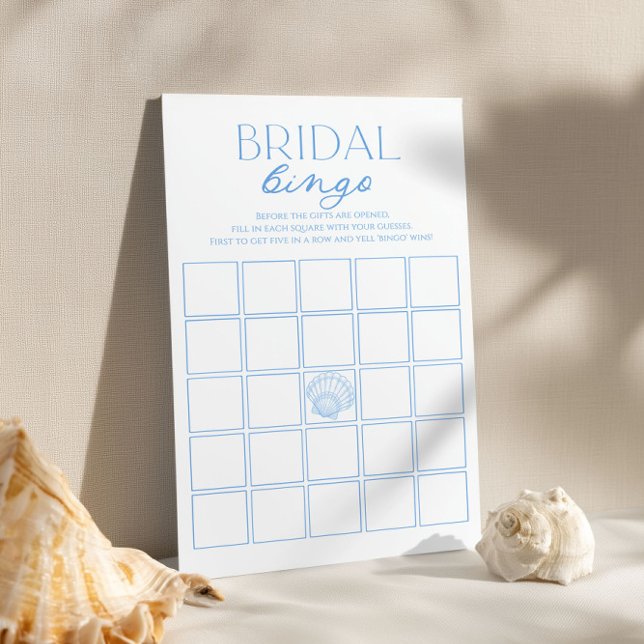 Coastal Bridal Shower Bingo Game  (Criador carregado)