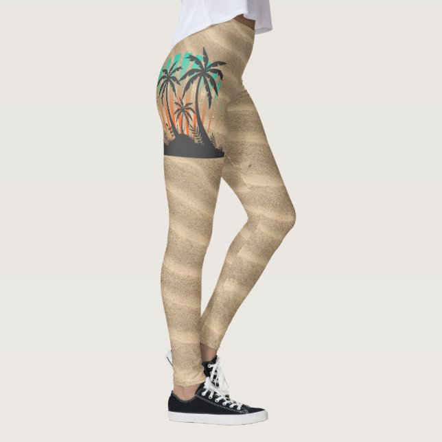 Coastal Currents - Custom Women's Leggings (Direita)