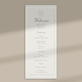 Coastal Seashell Nautical Formal Wedding Program