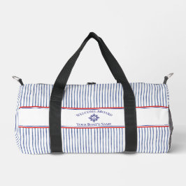 Coastal Stripe Monogram Boat Name Design