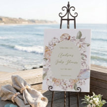 Coastal Watercolor Shells and Floral Baby Shower