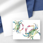 Coaster Watercolor Blue Cartões Vazio<br><div class="desc">Os agradecimentos costeiros permitem-vos expressar a vossa gratidão em estilo elegante. Frente apresenta uma réplica dos meus caranguejos azuis originais. dentro de vazio deixando muito espaço para personalizar o dentro com uma saudação personalizada para um Aniversário ou nota pessoal. Projetados para coordenar com a minha coleção do Caranguejo Azul de...</div>