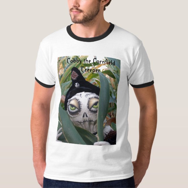 Cobby o t-shirt do Creeper do campo de milho (Frente)