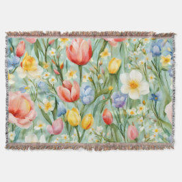 Cobertor С terrível Campo Floral Primavera. Pintura
