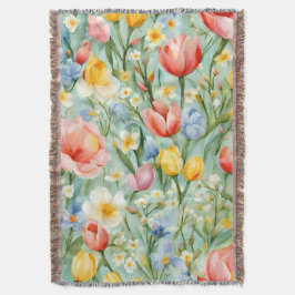 Cobertor С terrível Campo Floral Primavera. Pintura