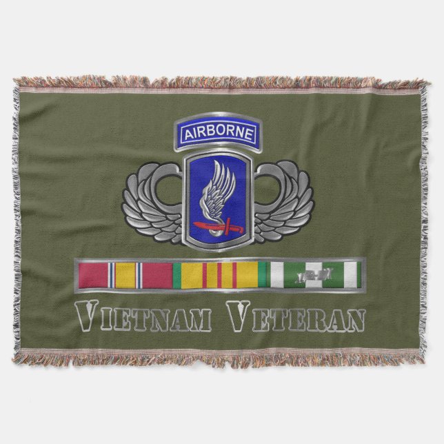 Cobertor 173rd Airborne Brigade Vietnam Veteran (Frente)