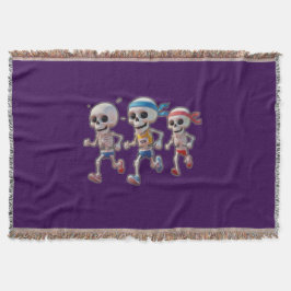 Cobertor “3D Cartoon Skeleton Race • Funny Running Skeleton