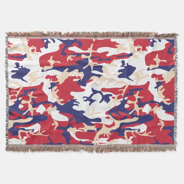 Cobertor 4 de Julho, Dia da Independência, Bege Camuflado (Frente)