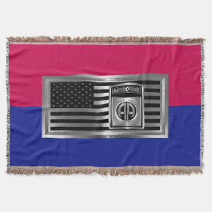 Cobertor 82ª Divisão de Design de Bandeira de Prata