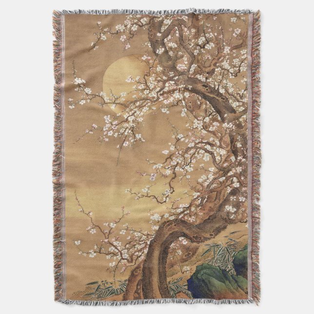 Cobertor A ameixa japonesa floresce à lua (Frente Vertical)