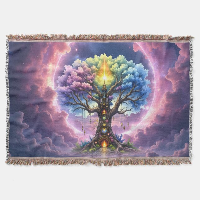 Cobertor A Árvore Celestial dos Reinos Eternos (Frente)