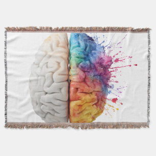 Cobertor A brain divided between logical and creative sides