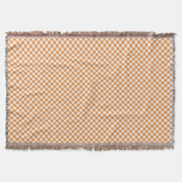 Cobertor A checkered pattern throw blanket with orange 