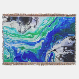 Cobertor A correnteza da pintura do rio abstrato