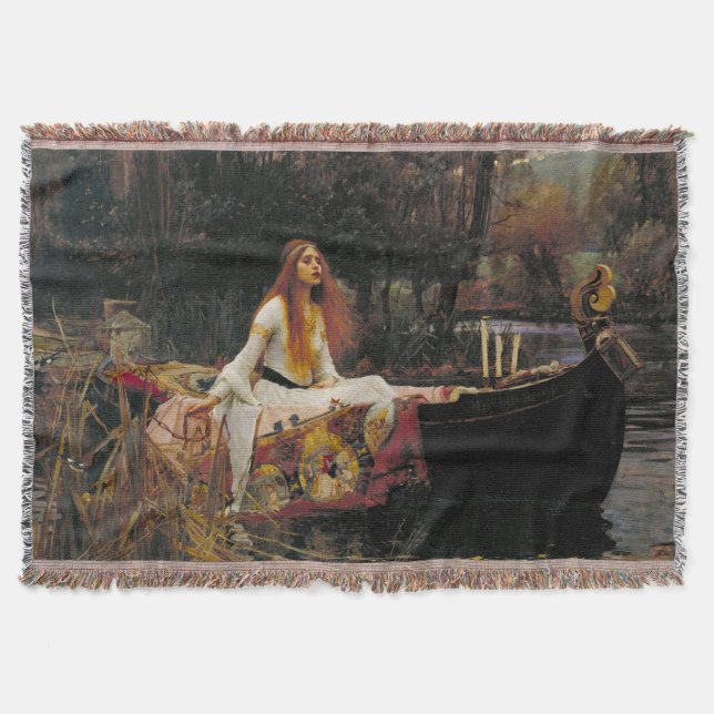 Cobertor A Dama de Shalott 1888 John William Waterhouse (Frente)