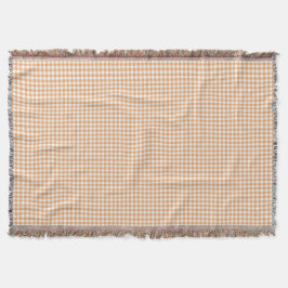 Cobertor A gingham checkered blanket in shades of beige 