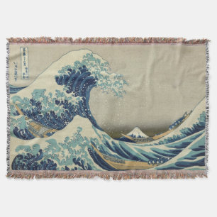 COBERTOR A GRANDE ONDA FORA DE KANAGAWA - WOODBLOCK JAPONÊ