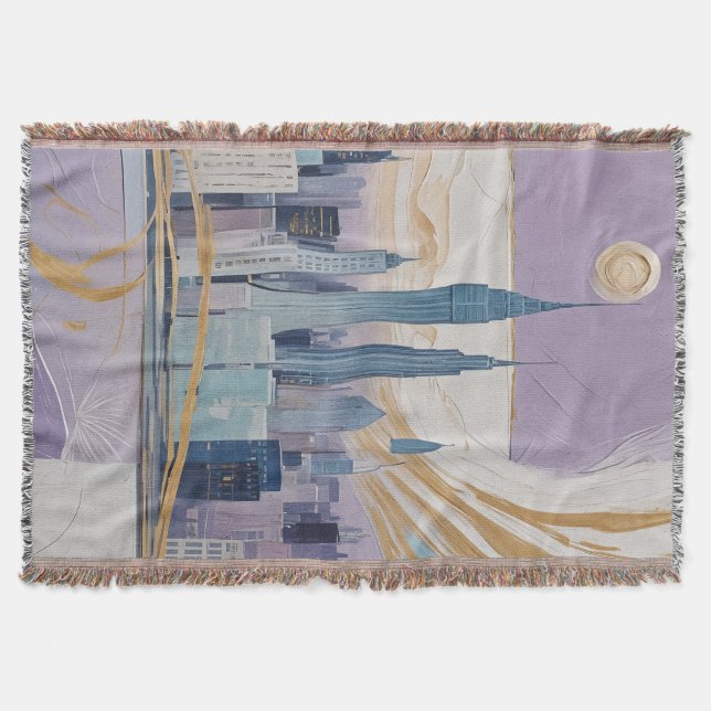 Cobertor A Lunar Cityscape (Frente)