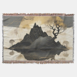 Cobertor A Mistura Preta e Dourada