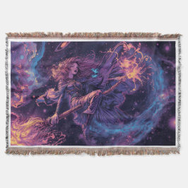 Cobertor A psycheldelic witch throw blanket