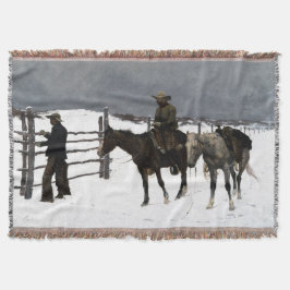 Cobertor A Queda do Cowboy Frederic Remington 1895