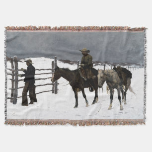 Cobertor A Queda do Cowboy Frederic Remington 1895
