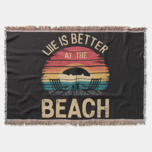 Cobertor A Vida É Melhor Na Praia Vibrações De Férias De Ve