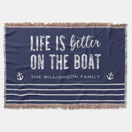 Cobertor A vida personalizada é melhor no barco