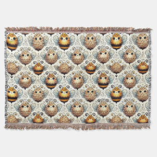 Cobertor Abeja fofa e cartoonizada