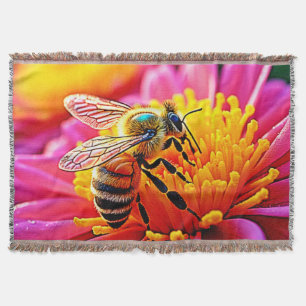 Cobertor Abelha Vibrante na Design de Bloom