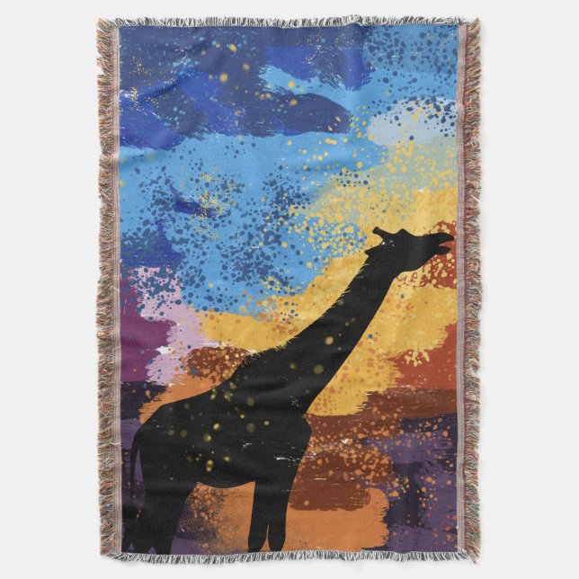 Cobertor Abstract Savanna Dreams ImpressionistThrow Blanket (Frente Vertical)