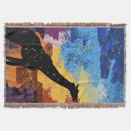 Cobertor Abstract Savanna Dreams ImpressionistThrow Blanket