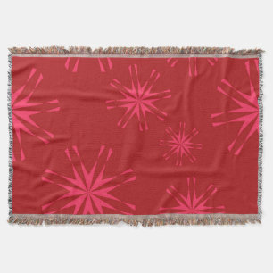 Cobertor Abstrato de flor moderna, rosa, legal e tenda