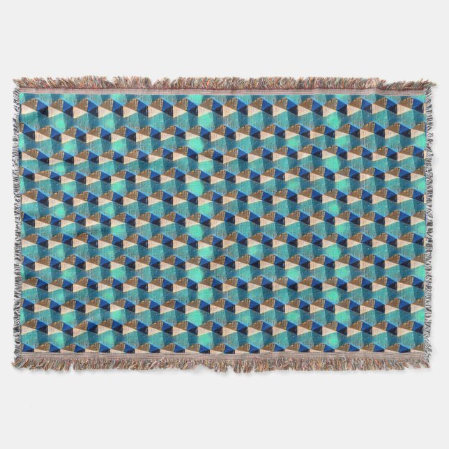 Cobertor Abstrato geométrico 1192 - Throw Blanket (Frente)