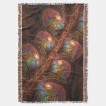 Abstrato Marrom Trippy Fractal Fluorescente Colori