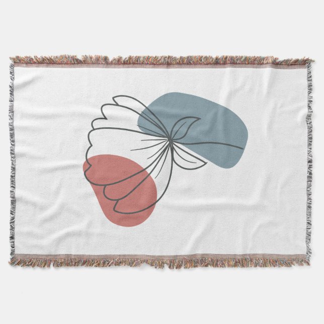 Cobertor Abstrato Wall Art minimalista (Frente)